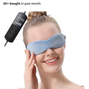 Blue Heated Eye Mask with Remote